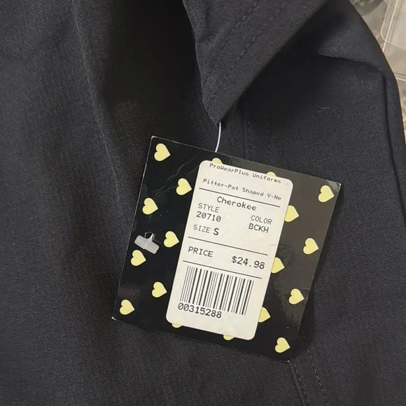 HeartSoul Black Boot Cut Scrub with Flare Pants Set Sz S - Picture 7 of 9